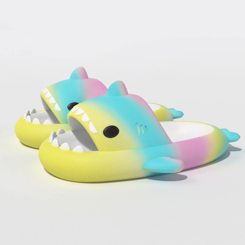 Rainbow Shark House Slippers - Product Image 1