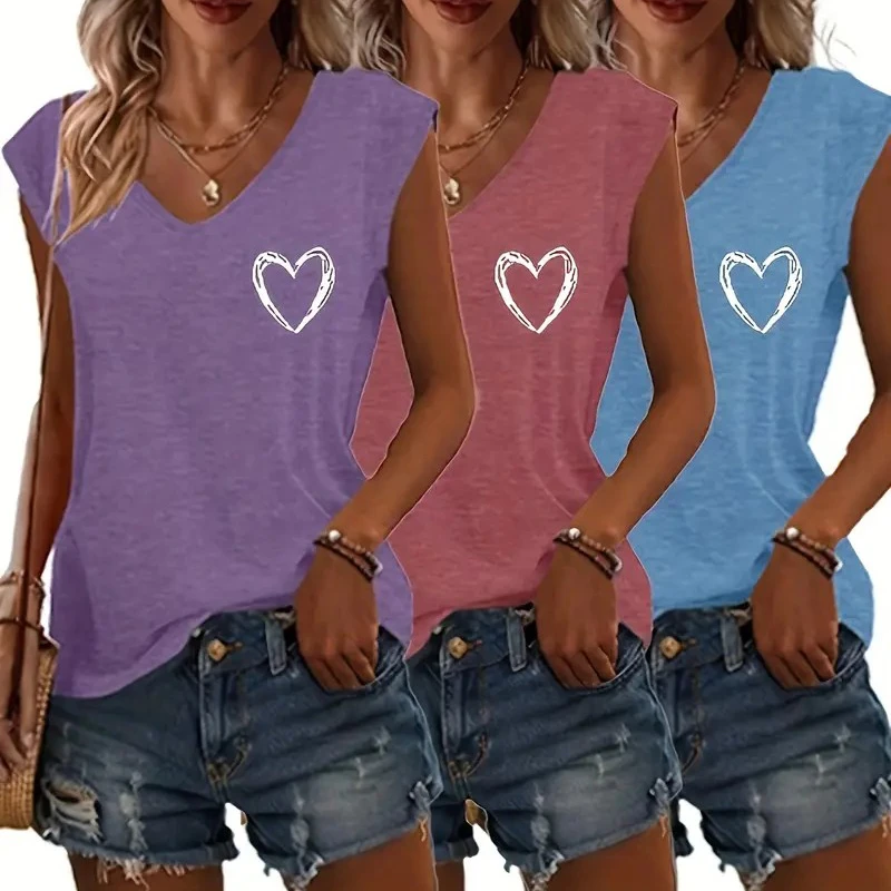 Sweet Hearts V-Neck Tee