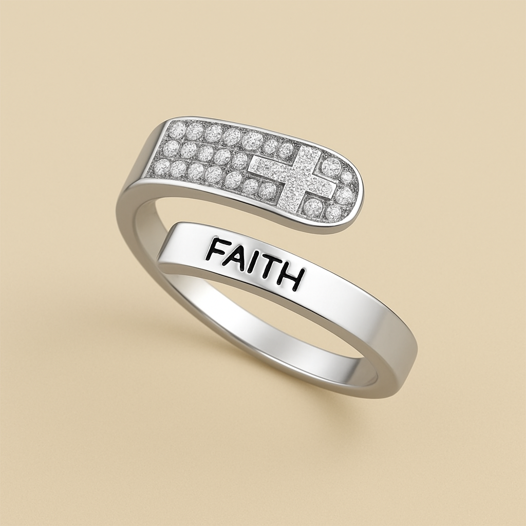 Embrace Your Faith in Style with the Sterling Silver Wrap Cross Ring