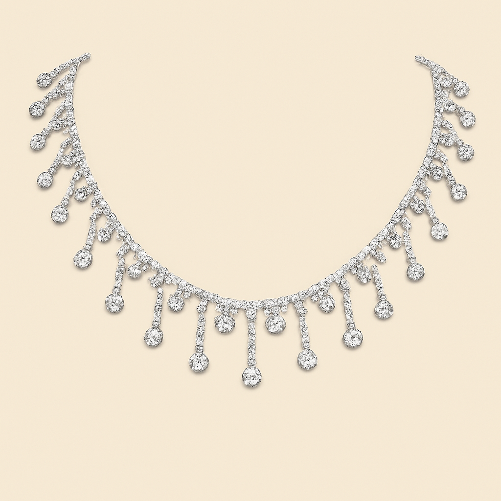Add a Splash of Elegance with Our Crystal Teardrop Statement Necklace