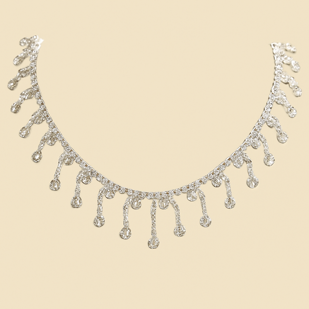 The Crystal Teardrop Statement Necklace: Shine Bright on Your Special Day