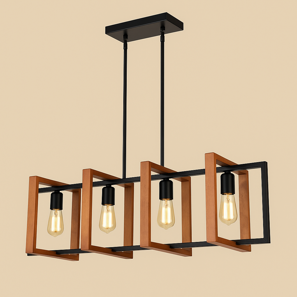 Illuminate Your Space with the Artisan Linear Wood Pendant Light