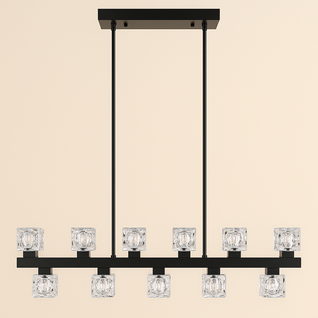 Illuminate Your Life with the Luxe Linear Crystal Chandelier