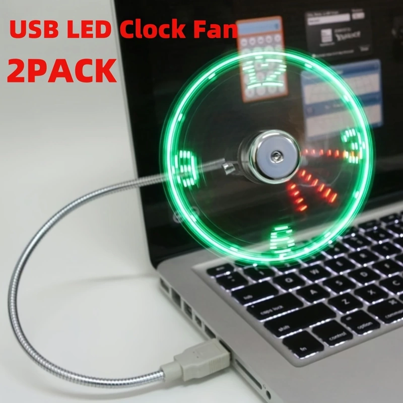 FlexGlow LED Clock Fan