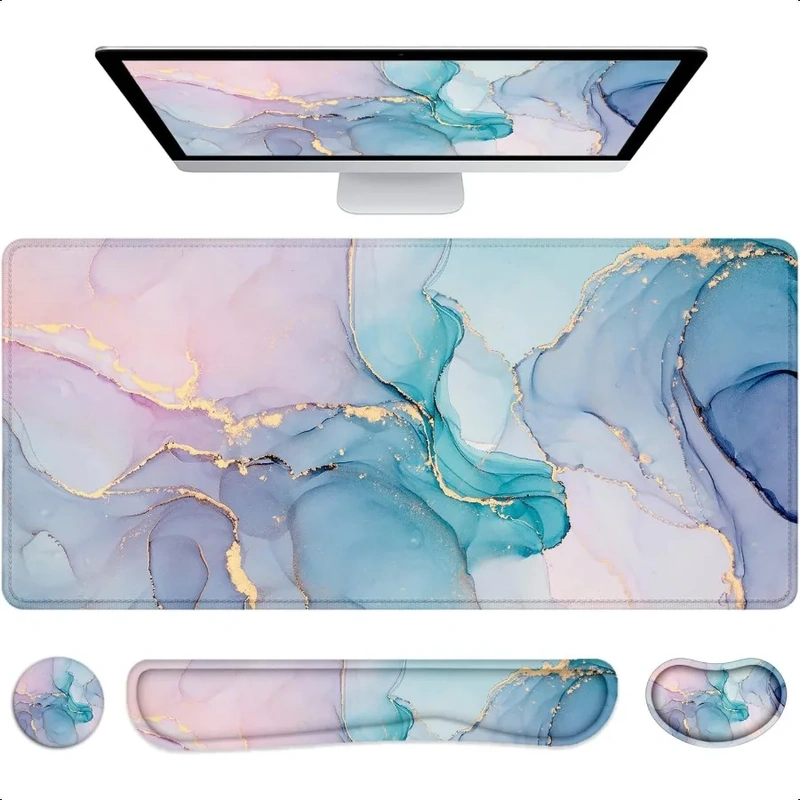 Marble Flow Ergonomic Desk Set