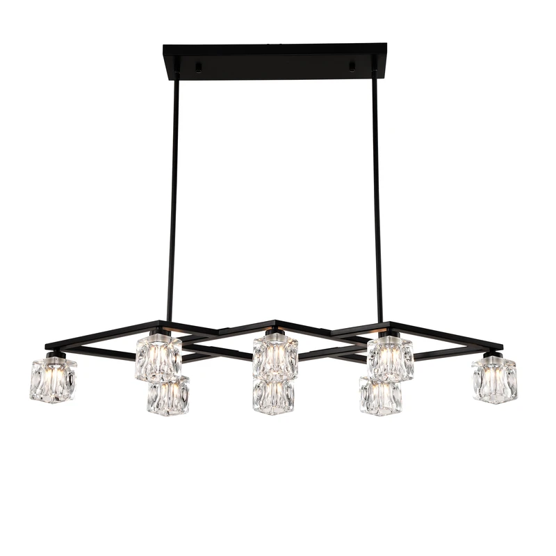 Noir Crystal Linear Chandelier - Product Image 1