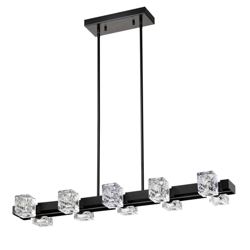Luxe Linear Crystal Chandelier - Product Image 1